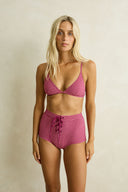RHYTHM LOLA CHECK BRALETTE TOP - PLUM