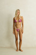RHYTHM LOLA CHECK SLIDE TRI TOP - PLUM