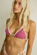 RHYTHM LOLA CHECK SLIDE TRI TOP - PLUM