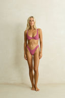RHYTHM LOLA CHECK UNDERWIRE TOP - PLUM