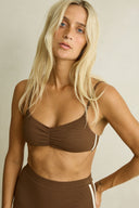 RHYTHM REEF CROP TOP - CHOCOLATE
