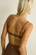 RHYTHM REEF CROP TOP - CHOCOLATE