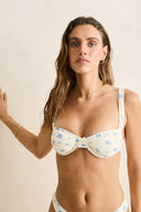 RHYTHM DAHLIA FLORAL UNDERWIRE BALCONETTE TOP - SKY