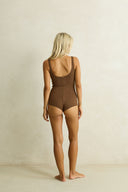 RHYTHM REEF SURF SHORT LACE UP ONE PIECE - CHOCOLATE