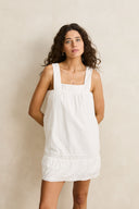 RHYTHM BRODERIE LACE MINI DRESS - WHITE