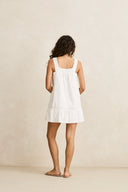 RHYTHM BRODERIE LACE MINI DRESS - WHITE