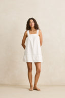 RHYTHM BRODERIE LACE MINI DRESS - WHITE