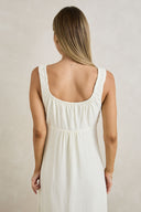 RHYTHM DEL RIO GATHERED MAXI DRESS - WHITE