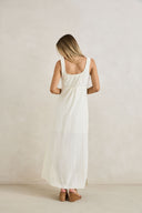 RHYTHM DEL RIO GATHERED MAXI DRESS - WHITE