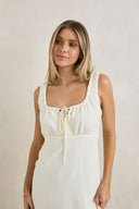 RHYTHM DEL RIO GATHERED MAXI DRESS - WHITE