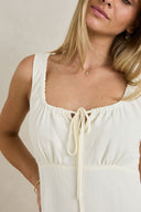 RHYTHM DEL RIO GATHERED MAXI DRESS - WHITE