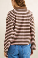 RHYTHM RUGBY POLO STRIPE JERSEY LONG SLEEVE - PINK