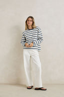 RHYTHM PORTO STRIPE LONG SLEEVE - GREY
