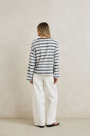 RHYTHM PORTO STRIPE LONG SLEEVE - GREY