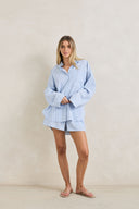 RHYTHM OVERSWIM STRIPE SHIRT - BLUE