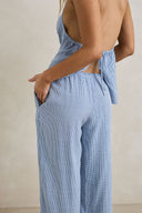 RHYTHM MARISOL PANT - BLUE CHECK