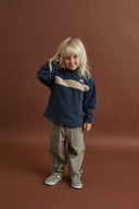 RHYTHM KIDS ESSENTIAL QUARTER ZIP - VINTAGE BLUE