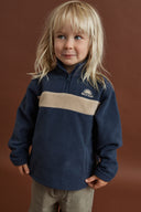 RHYTHM KIDS ESSENTIAL QUARTER ZIP - VINTAGE BLUE