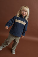 RHYTHM KIDS ESSENTIAL QUARTER ZIP - VINTAGE BLUE