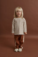 RHYTHM KIDS VINTAGE STRIPE TRACK PANT - EARTH