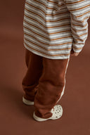 RHYTHM KIDS VINTAGE STRIPE TRACK PANT - EARTH