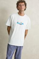 RHYTHM FLOWER FRIENDS VINTAGE SS T-SHIRT - WHITE