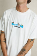 RHYTHM FLOWER FRIENDS VINTAGE SS T-SHIRT - WHITE