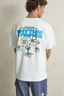 RHYTHM FLOWER FRIENDS VINTAGE SS T-SHIRT - WHITE