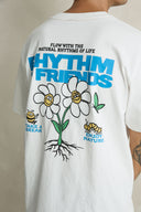 RHYTHM FLOWER FRIENDS VINTAGE SS T-SHIRT - WHITE