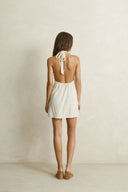 RHYTHM MAISY HALTER MINI DRESS - CREAM