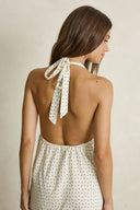 RHYTHM MAISY HALTER MINI DRESS - CREAM