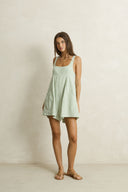 RHYTHM KIRRI CHECK ROMPER - FOREST GREEN