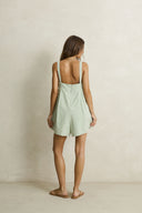 RHYTHM KIRRI CHECK ROMPER - FOREST GREEN