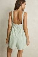 RHYTHM KIRRI CHECK ROMPER - FOREST GREEN