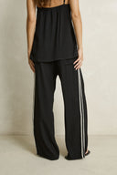 RHYTHM LINEN LACE TRACK PANT - BLACK