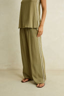 RHYTHM LINEN LACE TRACK PANT - OLIVE