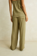 RHYTHM LINEN LACE TRACK PANT - OLIVE