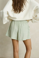 RHYTHM KIRRI CHECK SHORT - FOREST GREEN