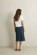 RHYTHM MAISY MIDI SKIRT - BLUE
