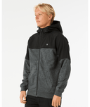 RIP CURL ANTI SERIES VIRAL ZIP THRU - BLACK