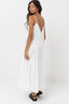 RHYTHM CLASSIC TIERED MIDI DRESS - WHITE