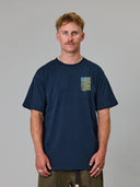 JUST ANOTHER FISHERMAN COASTLINE SEA TEE - NAVY