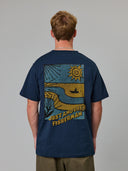 JUST ANOTHER FISHERMAN COASTLINE SEA TEE - NAVY