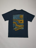 JUST ANOTHER FISHERMAN COASTLINE SEA TEE - NAVY