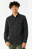 RIP CURL SEARCHERS FLANNEL SHIRT - WASHED BLACK