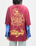 DEUS EX MACHINA BLOOMERS OS TEE - BIKING RED