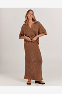 CHARLIE HOLIDAY SARAH SHIRT - BROWN