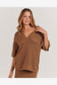 CHARLIE HOLIDAY SARAH SHIRT - BROWN