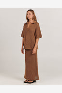 CHARLIE HOLIDAY SARAH SHIRT - BROWN