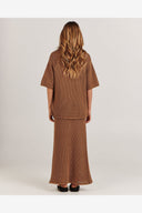 CHARLIE HOLIDAY SARAH MAXI SKIRT - BROWN